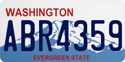 WA license plate ABR4359