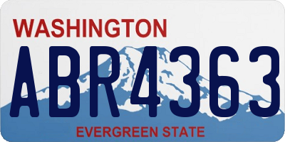 WA license plate ABR4363