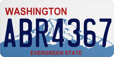 WA license plate ABR4367