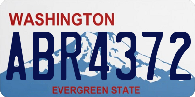 WA license plate ABR4372