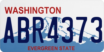 WA license plate ABR4373
