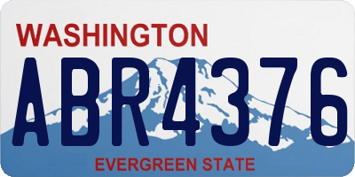 WA license plate ABR4376