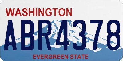 WA license plate ABR4378