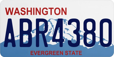 WA license plate ABR4380
