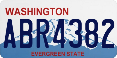 WA license plate ABR4382