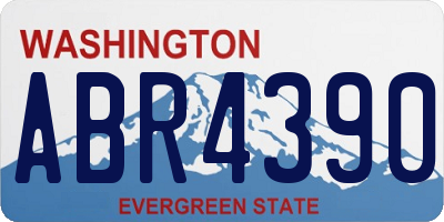 WA license plate ABR4390