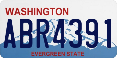 WA license plate ABR4391