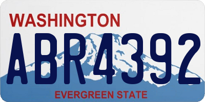 WA license plate ABR4392