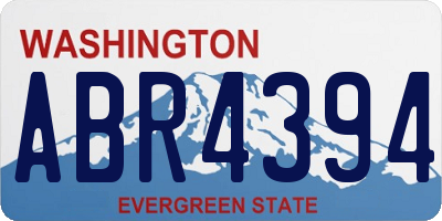 WA license plate ABR4394