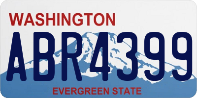 WA license plate ABR4399