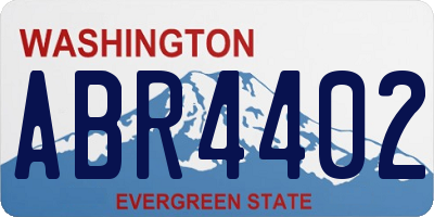 WA license plate ABR4402