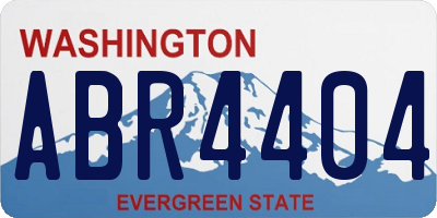 WA license plate ABR4404