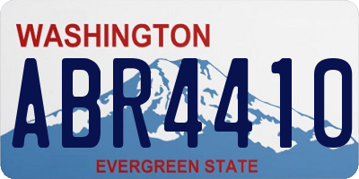 WA license plate ABR4410