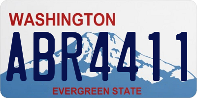 WA license plate ABR4411