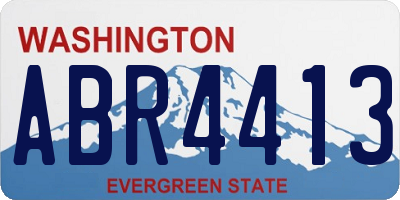 WA license plate ABR4413