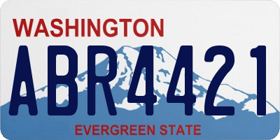 WA license plate ABR4421