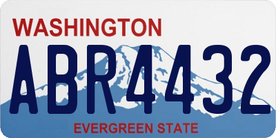 WA license plate ABR4432