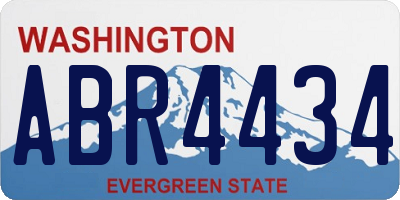 WA license plate ABR4434