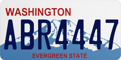 WA license plate ABR4447
