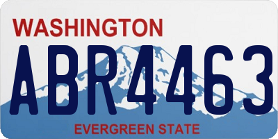 WA license plate ABR4463
