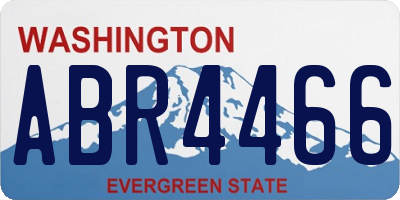 WA license plate ABR4466