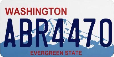 WA license plate ABR4470
