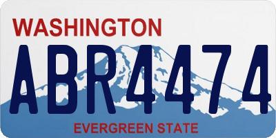 WA license plate ABR4474