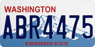 WA license plate ABR4475