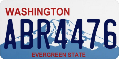 WA license plate ABR4476