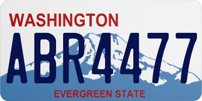 WA license plate ABR4477
