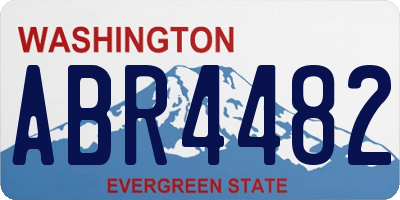 WA license plate ABR4482