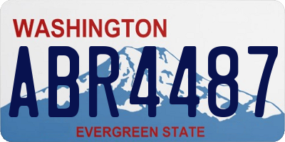 WA license plate ABR4487