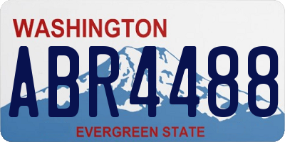 WA license plate ABR4488