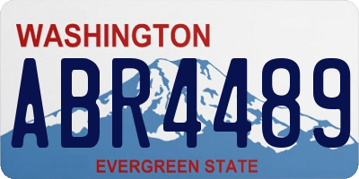 WA license plate ABR4489