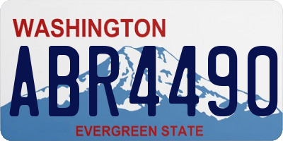 WA license plate ABR4490