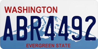 WA license plate ABR4492