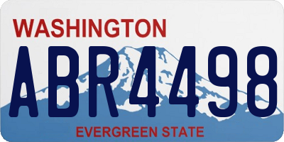 WA license plate ABR4498