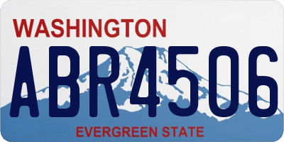 WA license plate ABR4506