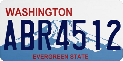 WA license plate ABR4512