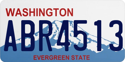 WA license plate ABR4513