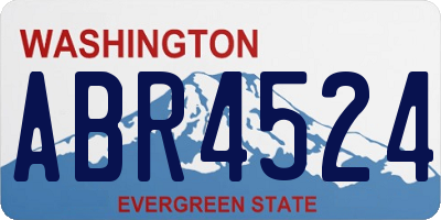 WA license plate ABR4524