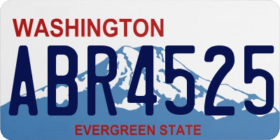 WA license plate ABR4525