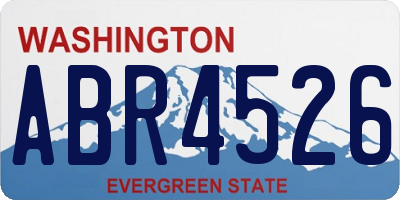 WA license plate ABR4526