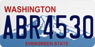WA license plate ABR4530