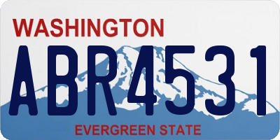 WA license plate ABR4531