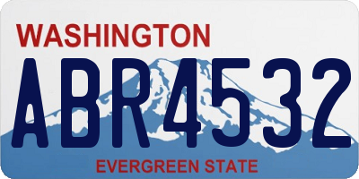 WA license plate ABR4532