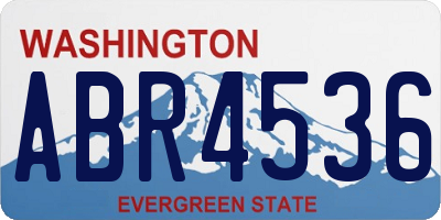 WA license plate ABR4536