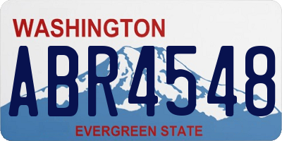 WA license plate ABR4548