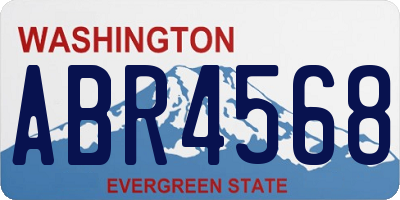WA license plate ABR4568