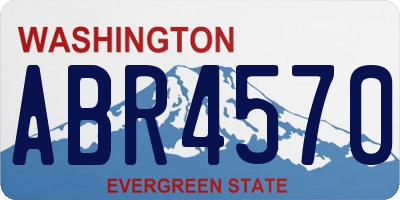 WA license plate ABR4570
